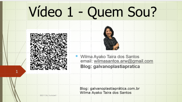 Vídeo 1 - Série Basica Galvanoplastia Prática - Quem sou?